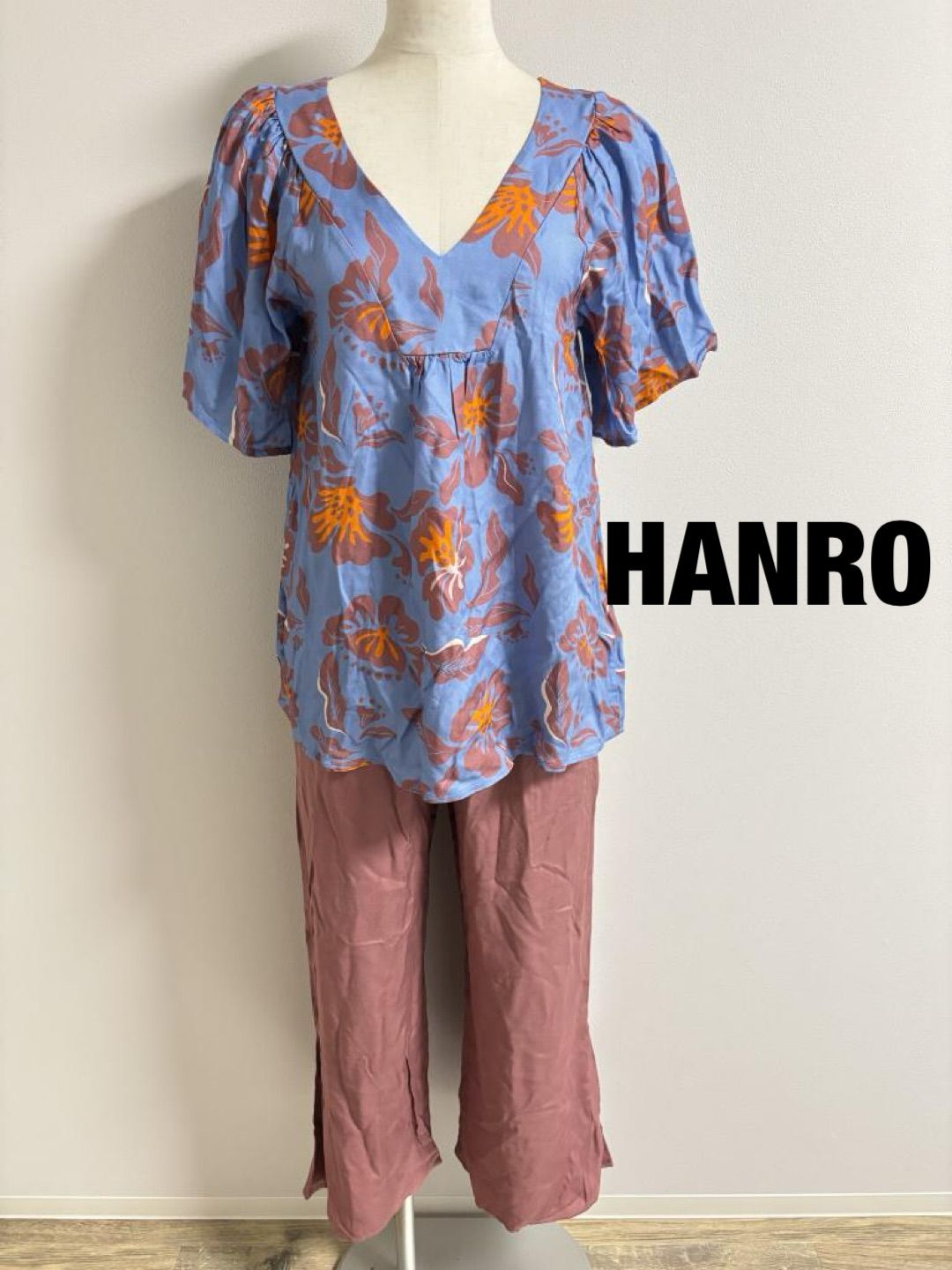 ☆【新品】HANRO ハンロ ルームウェア パジャマ 2023年製 定価26,400円