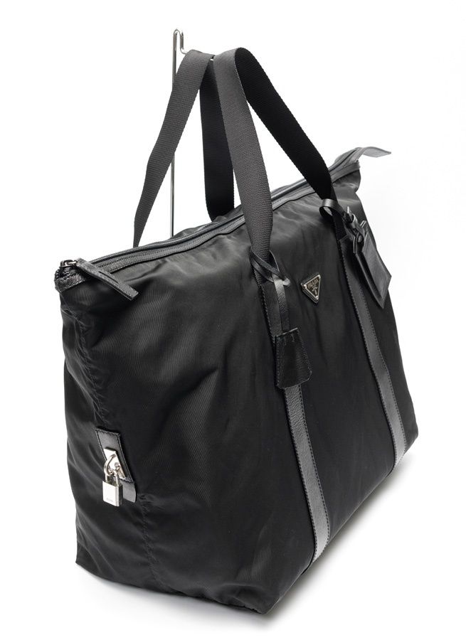 プラダ ナイロンxサフィアーノ ダッフルバッグ ボストンバッグ 2VC796 プラダ / PRADA ナイロンx サフィアーノレザー ダッフルバッグ