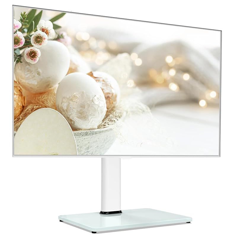FITUEYES テレビスタンド 壁寄せスタンド テレビ台 32～65インチ対応 耐荷重40KGまで 左右回転可能 高さ調節 ホワイト TT105203GW 0