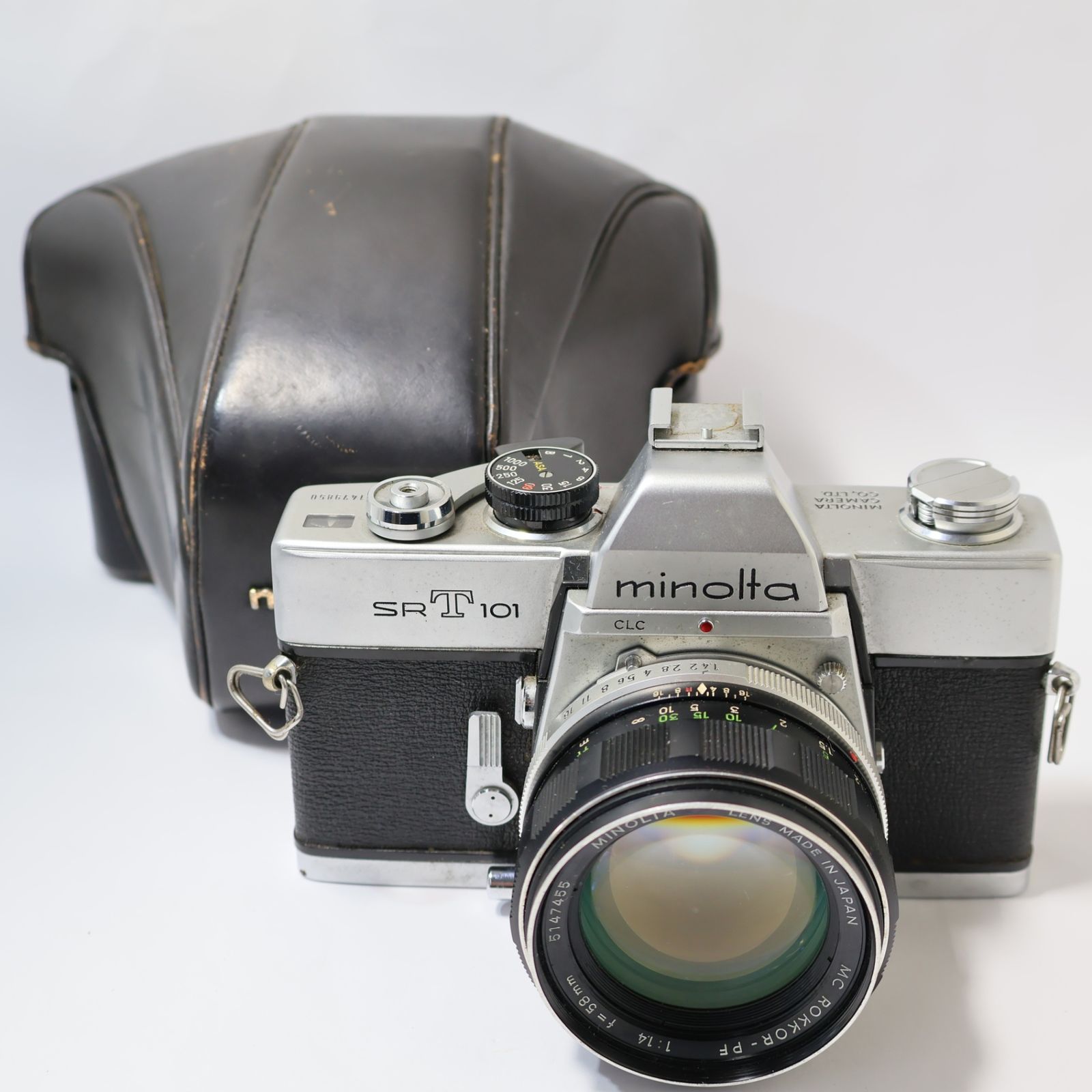 minolta SRT101 MC-ROKKOR PF 58mm 1:1.4 シャッター全速OK フィルムカメラ 一眼レフ マニュアルカメラ