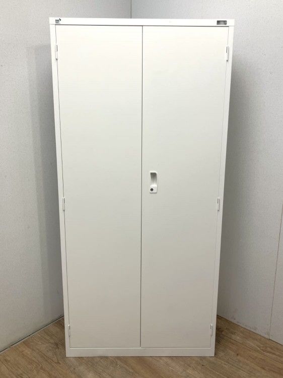 【中古品】生興 両開き書庫 ALZ-H36 ホワイト