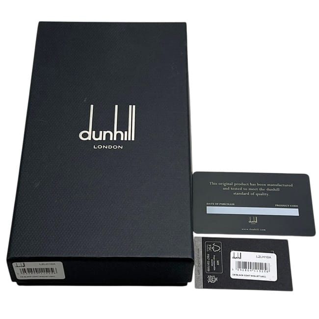 ダンヒル 二つ折り 長財布 ブラック 黒 ディーエイト L2LH10A 美品 財布 レザー 中古 dunhill ダンヒル 二つ折り 長財布 ブラック 黒 ディーエイト L2LH10A 美品 財布 レザー 中古 dunhill