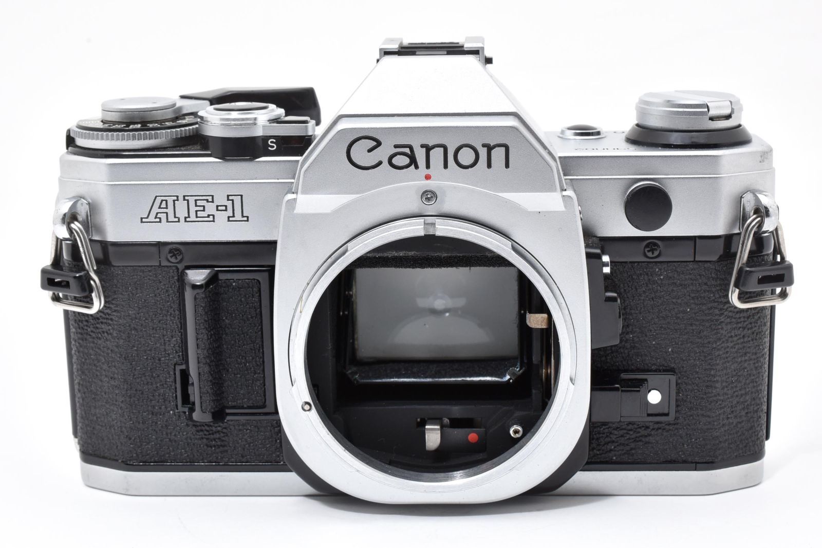 【良品】Canon AE-1 シルバー フィルム一眼レフ FDマウント ボディ キャップ付 マニュアル機 動作確認済