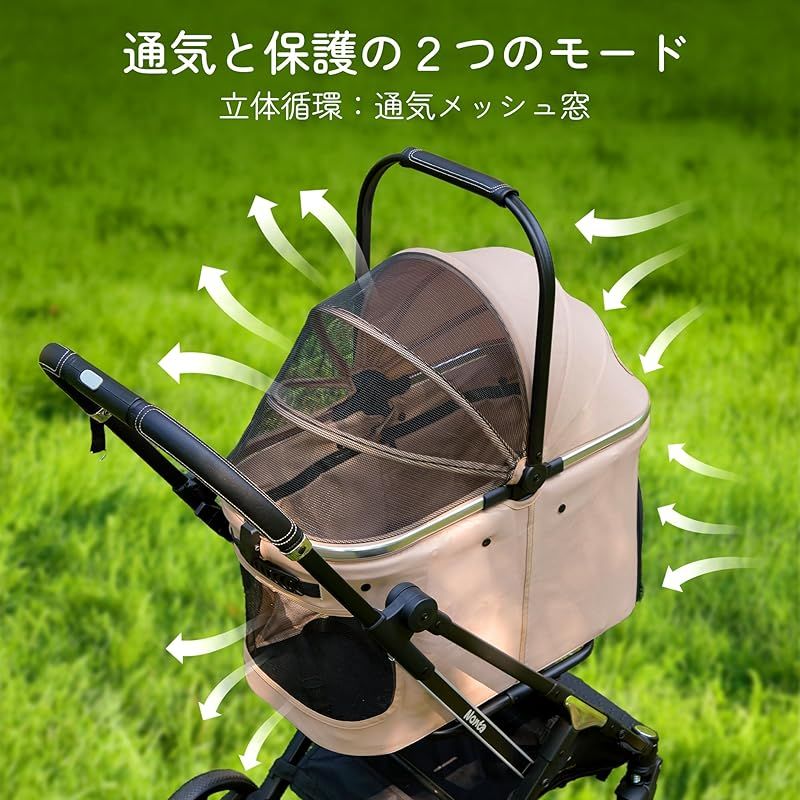 ペットカート【日本企業】Nonta 最新自立型 ペットカート 犬 分離型