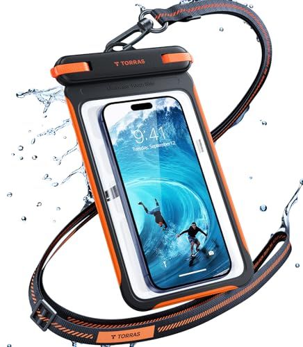 TORRAS スマホ 防水ケース 【2026新型！両面高機能】IPX8完全防水 水中タッチ対応 浮く設計 お風呂/海/プール/温泉対応 7インチiPhone用 高透過率画面 顔認証 両手解放 ストラップ付き 携帯ケース 雪遊び/スキー/登山/ 8310574a 4,735円