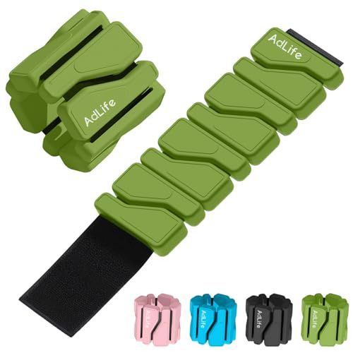 ☆新品☆AdLife アンクルウェイト 足首 手首 重り おもり 筋トレ ウェイト リスト 約1kg (0.5kg×2) 2個 シリコン製 リストウェイト パワーリスト アンクル 防水調整可能 男性 女性 子供対応 トレーニング ハンドウエイ 56426502