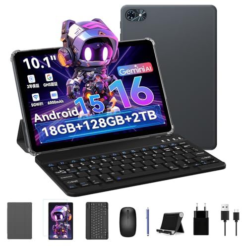 ☆新品☆【Android 16タブレット セット登場 wi-fiモデル 】アップグレードAndroid16版 タブレット 10インチ キーボード付き 18GB+128GB+2TB拡張、Gemini 2.0 AI、6000mAh Type-C充 8bccb544