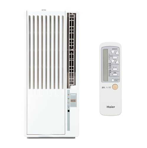 ☆新品☆ハイアール(Haier) 26年モデル 窓用エアコン 4-7畳 冷房専用 【工事不要】 簡単設置 内部乾燥 ノンドレン マイナスイオン 液晶リモコン ホワイト JA-W16AM(W) 7f021043