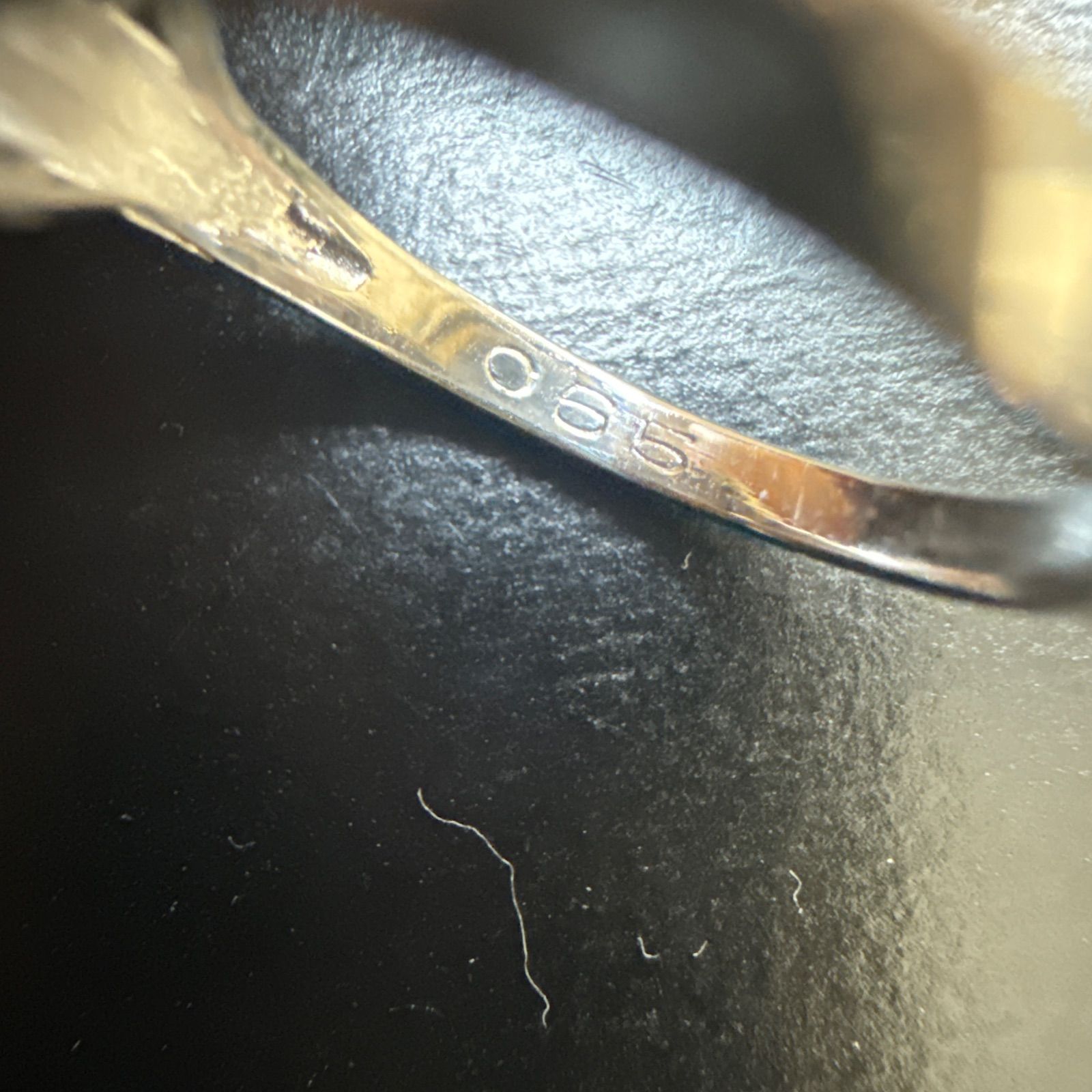 PT900天然サファイア0.65ct/ダイヤリング 3.6g #10 控えめデザイン！地 