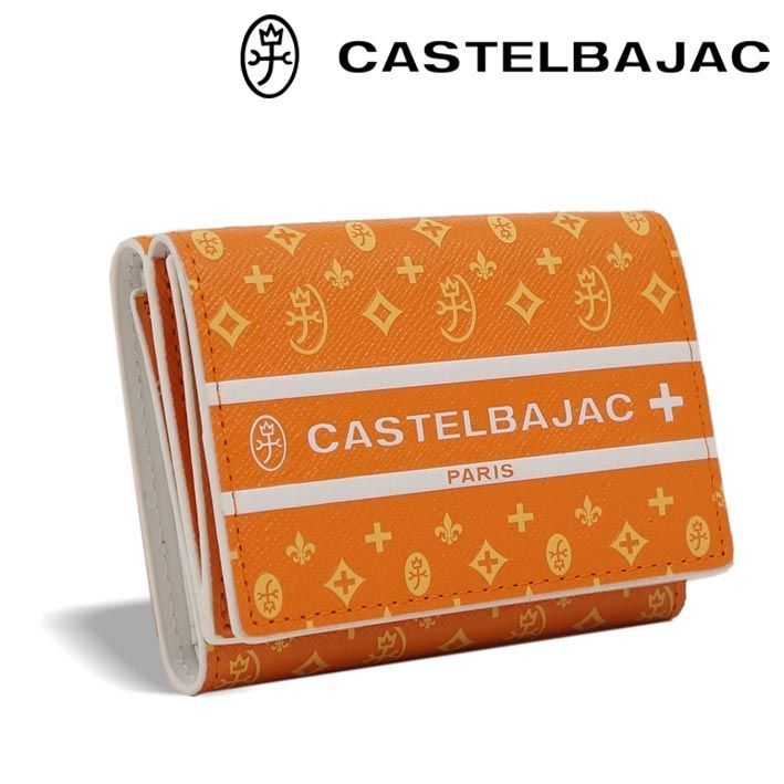 カステルバジャック 牛革 三つ折り財布 ビジュー 097603 CASTELBAJAC 