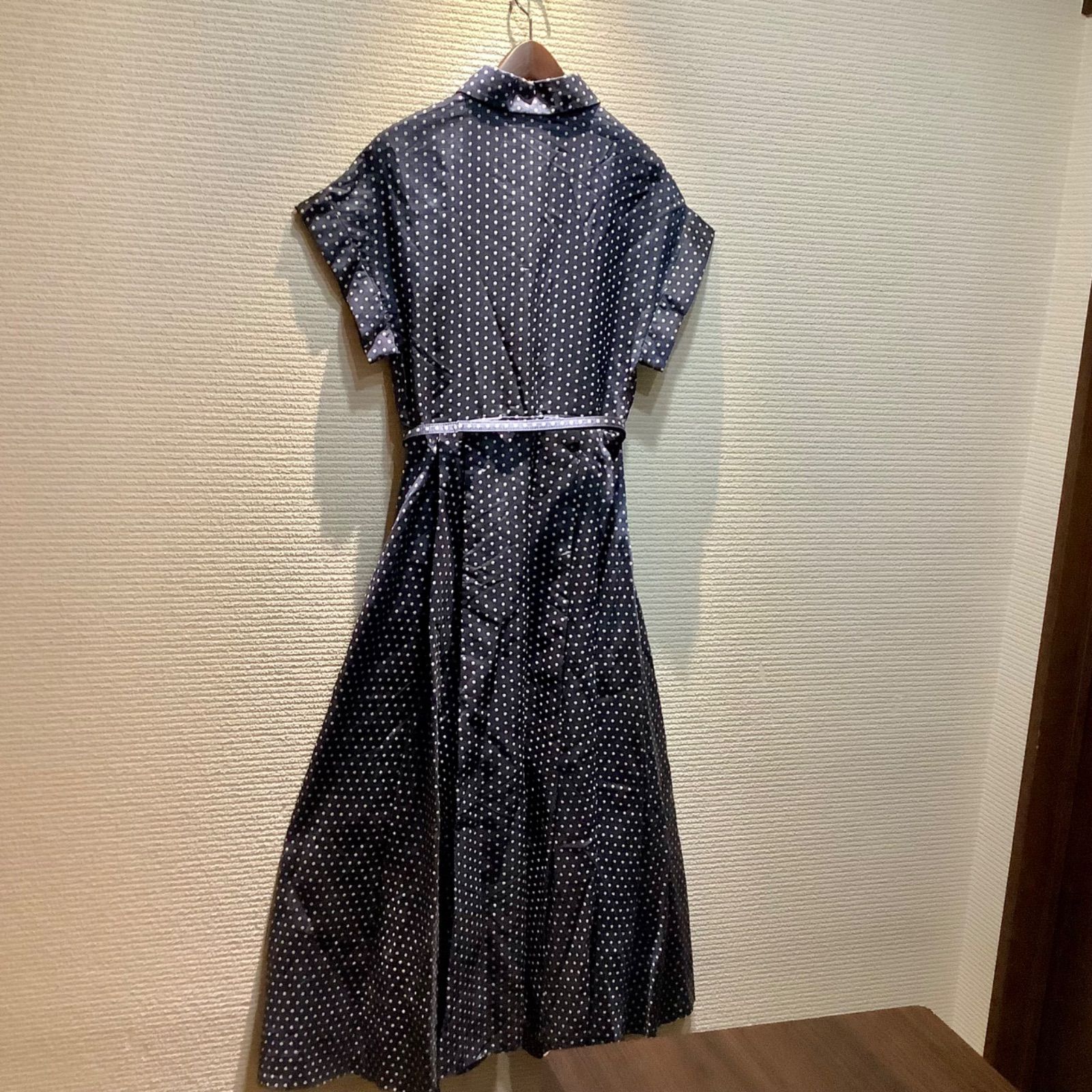 クリスチャンディオール ChristianDior ドット刺繍 ベルト付き シャツ