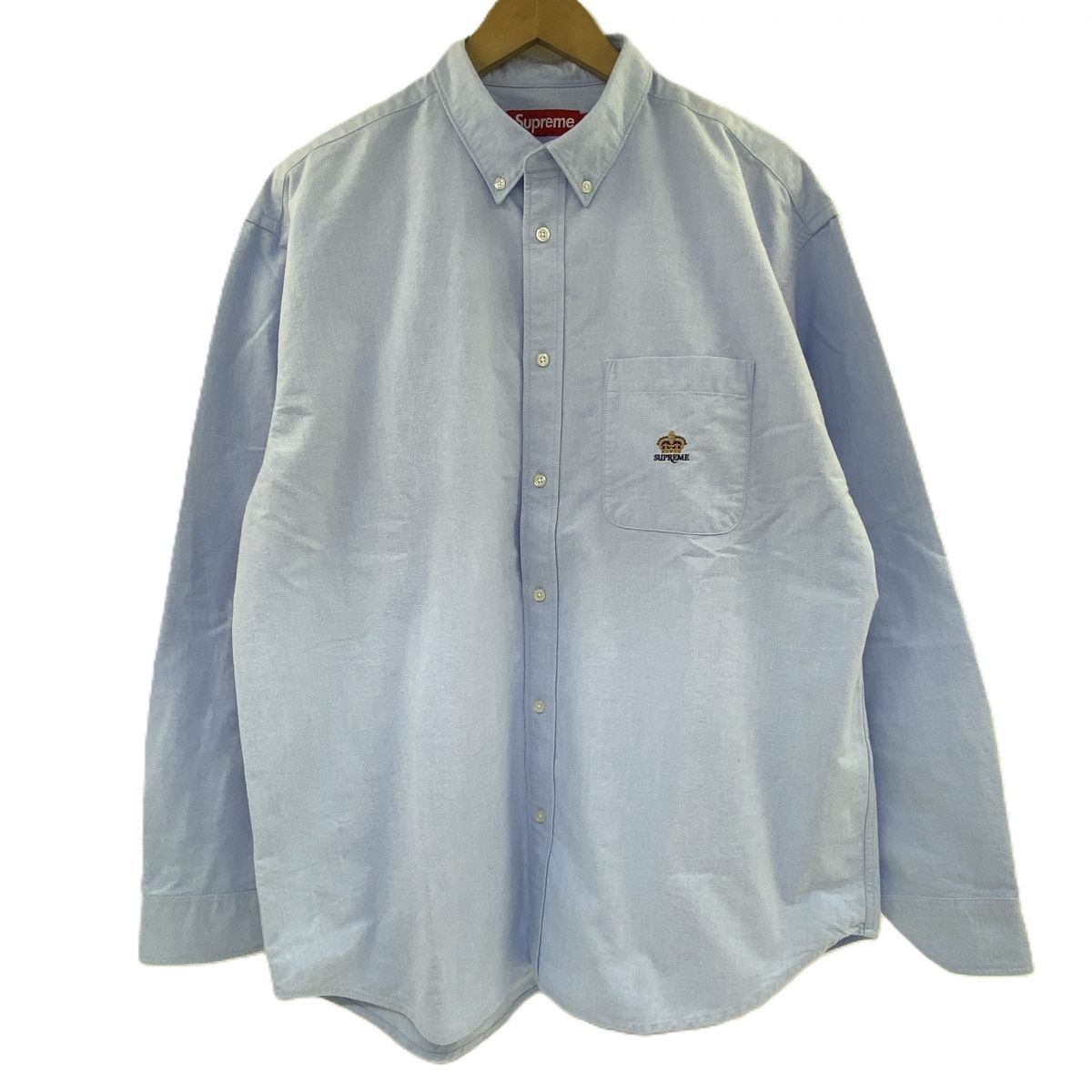 Supreme シュプリーム loose fix oxford shirt ルーズフィットオックスフォードシャツ Lサイズ　※中古