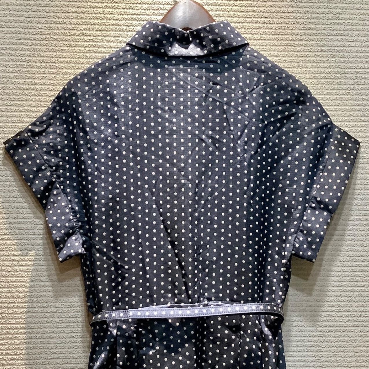 クリスチャンディオール ChristianDior ドット刺繍 ベルト付き シャツ 