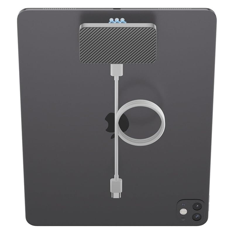 iPad Pro 11（第1／2nd／3rd／4th）iPad Air 11（M2／M3）iPad Air 10.9（4th／5th）用磁気ワイヤレス充電器、USB-Cコードケーブル付き18W高速充電スマートコネクター合金ワイヤレス充電パッド 0
