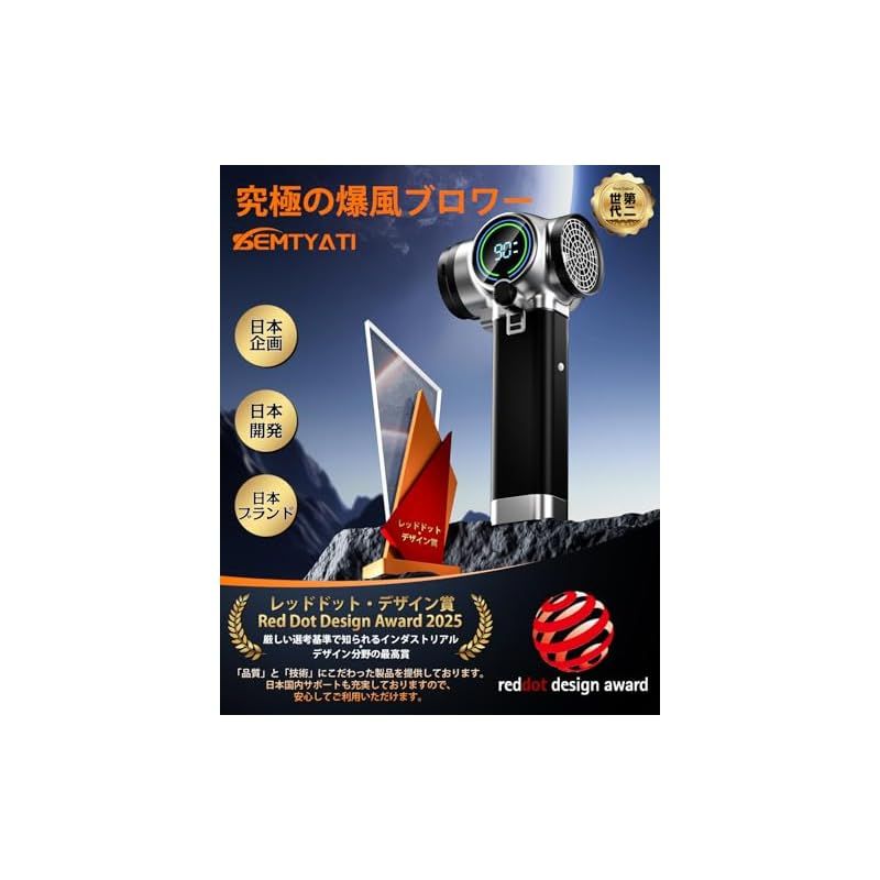 充電式電動ブロワー 強力245m/s 洗車 エアダスター【ほぼ新品同様