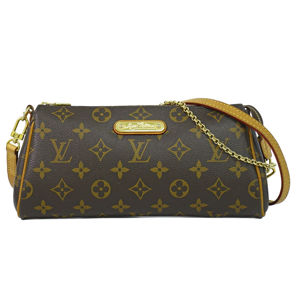本物 ルイヴィトン LOUIS VUITTON LV エヴァ モノグラム 2WAY ショルダーバッグ ハンドバッグ ブラウン M95567 Eva ビトン バッグ 中古・