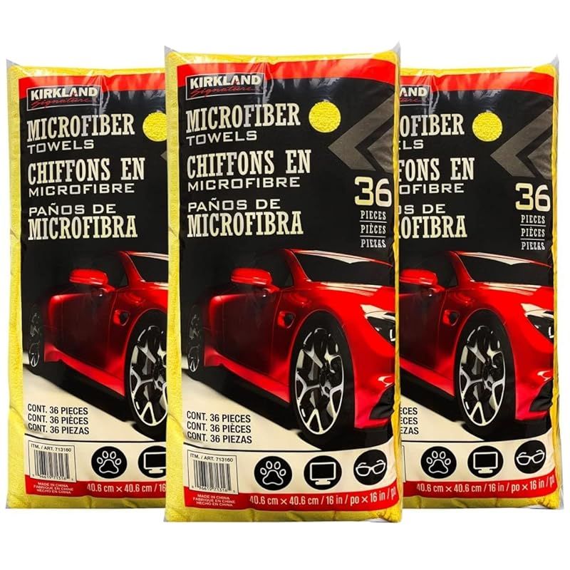 カークランド マイクロファイバータオル 108枚 (36枚×3個) 713160 3点セット 0