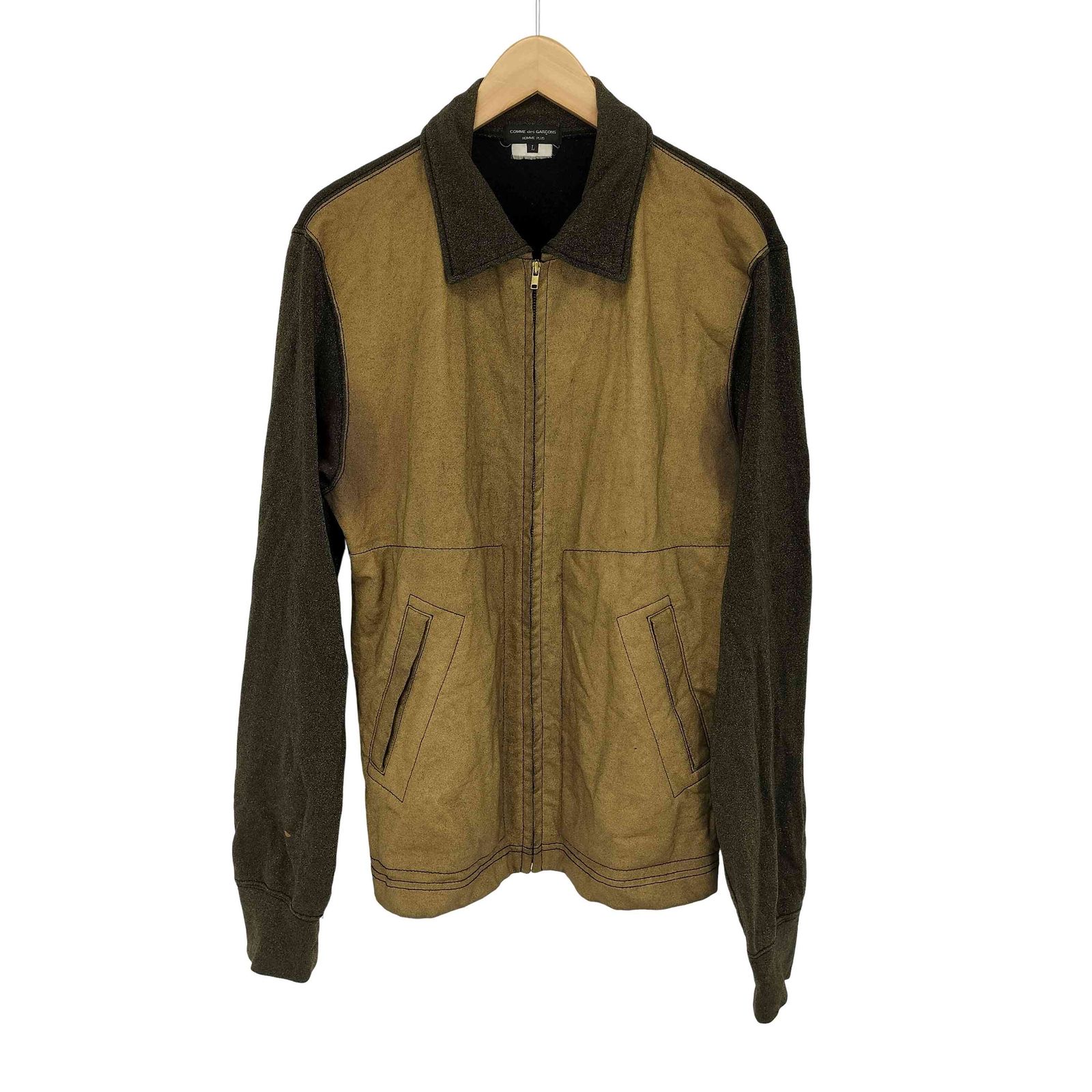 コムデギャルソンオムプリュス COMME des GARCONS HOMME PLUS 2011AW グリッター ワークジャケット 素材切り替え Decadence期 メンズ JPN：L 24,168円