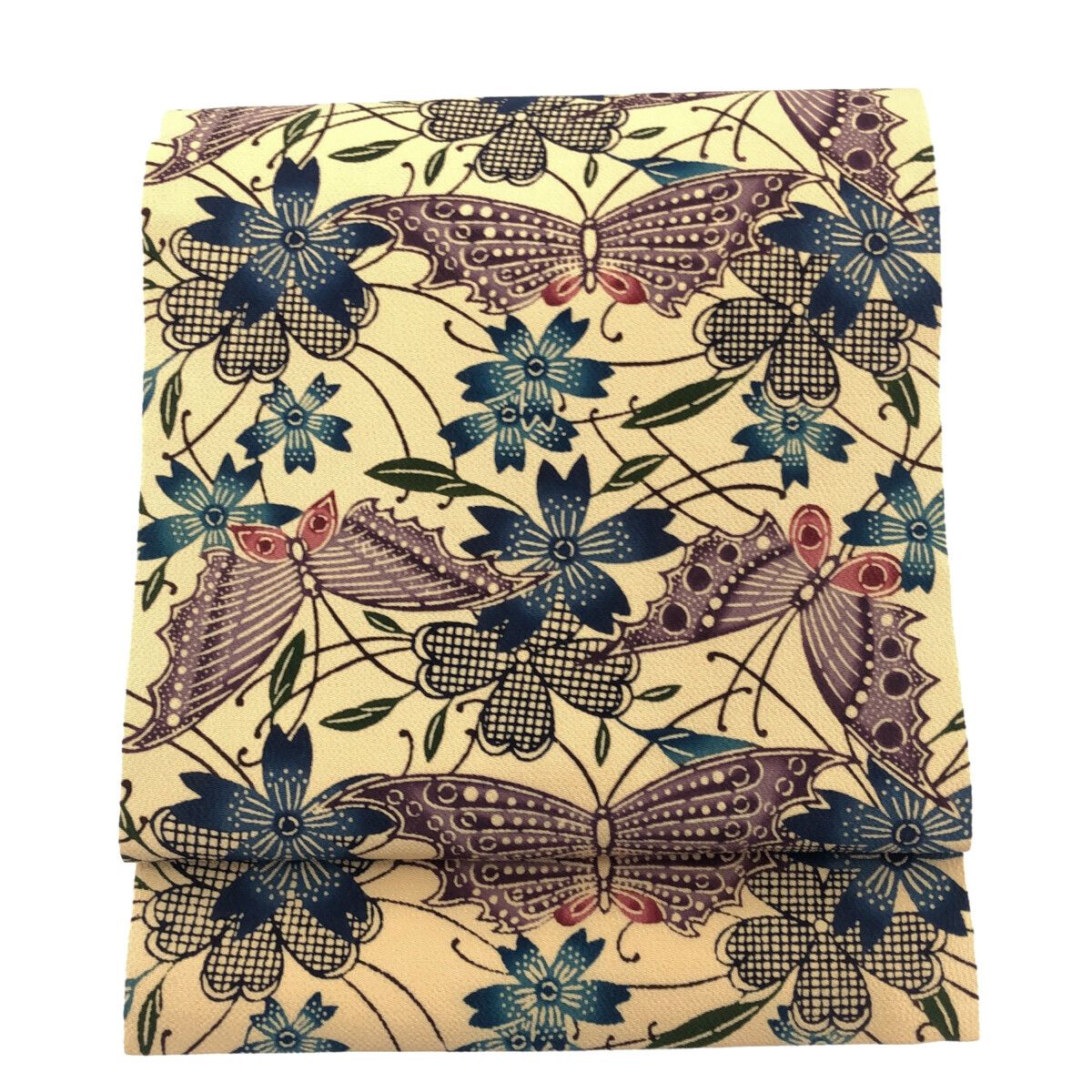 名古屋帯/正絹/紅型/美品/12782