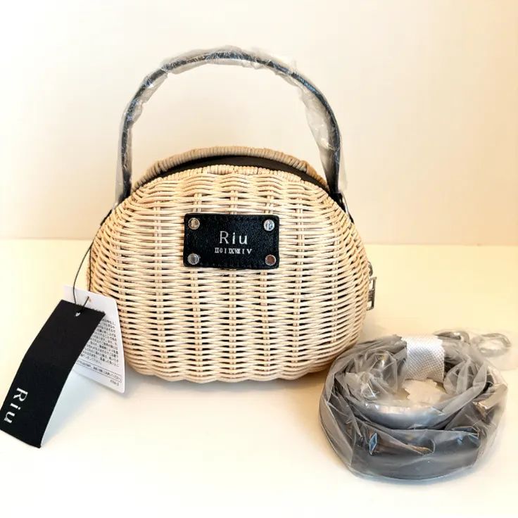 新品未使用品 Riu Oval basket bag Riu かごバッグ オーバルバスケット