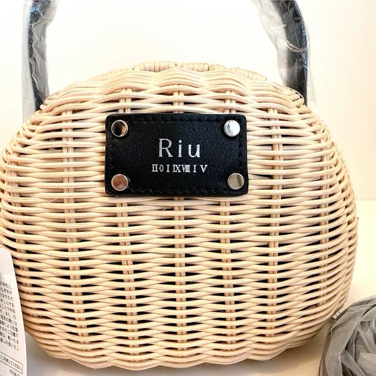 新品未使用品 Riu Oval basket bag Riu かごバッグ オーバルバスケット
