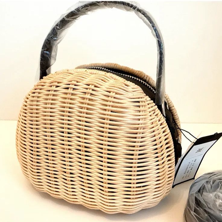 新品未使用品 Riu Oval basket bag Riu かごバッグ オーバルバスケット