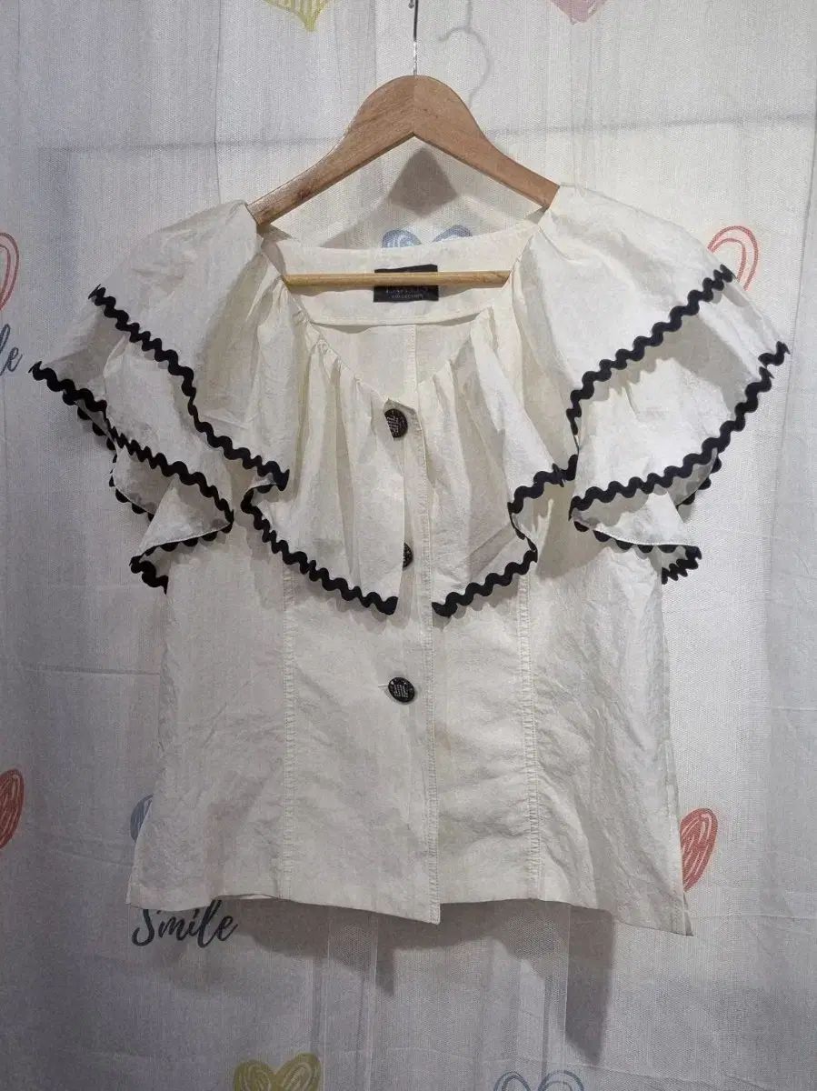 正規品) ランバンコレクション ラッフル ブラウス