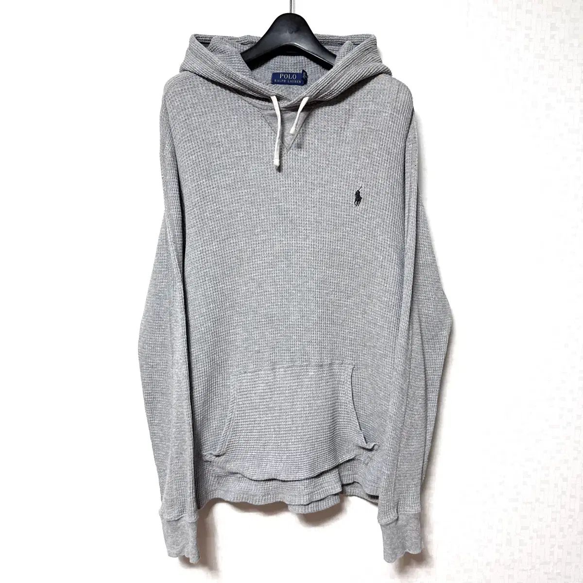 S 90 POLO RALPH LAUREN ワッフル フーディー グレー