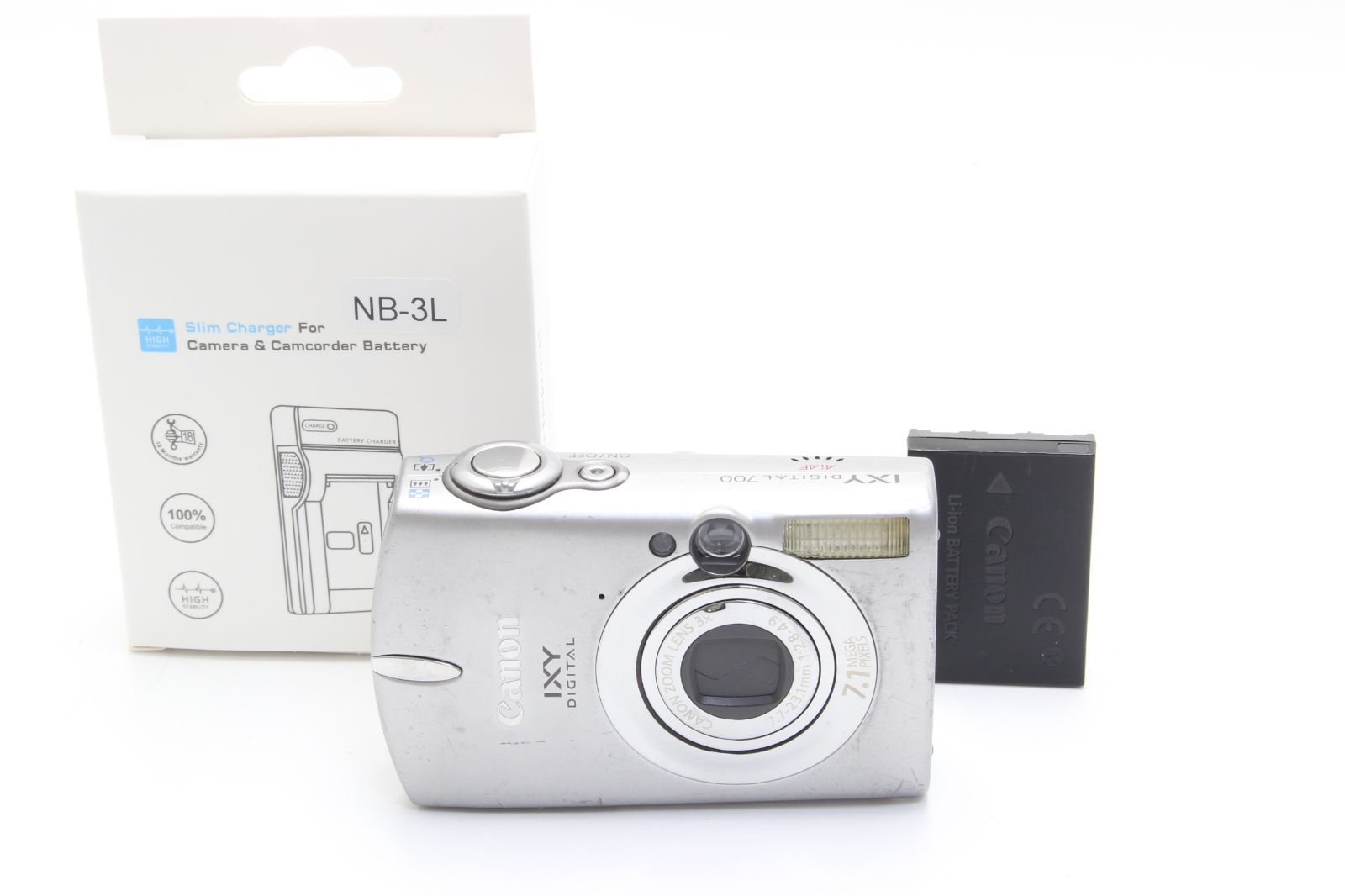 B+ (並品) Canon キヤノン IXY DIGITAL 700 シルバーグレー 初期不良返品無料 5-30