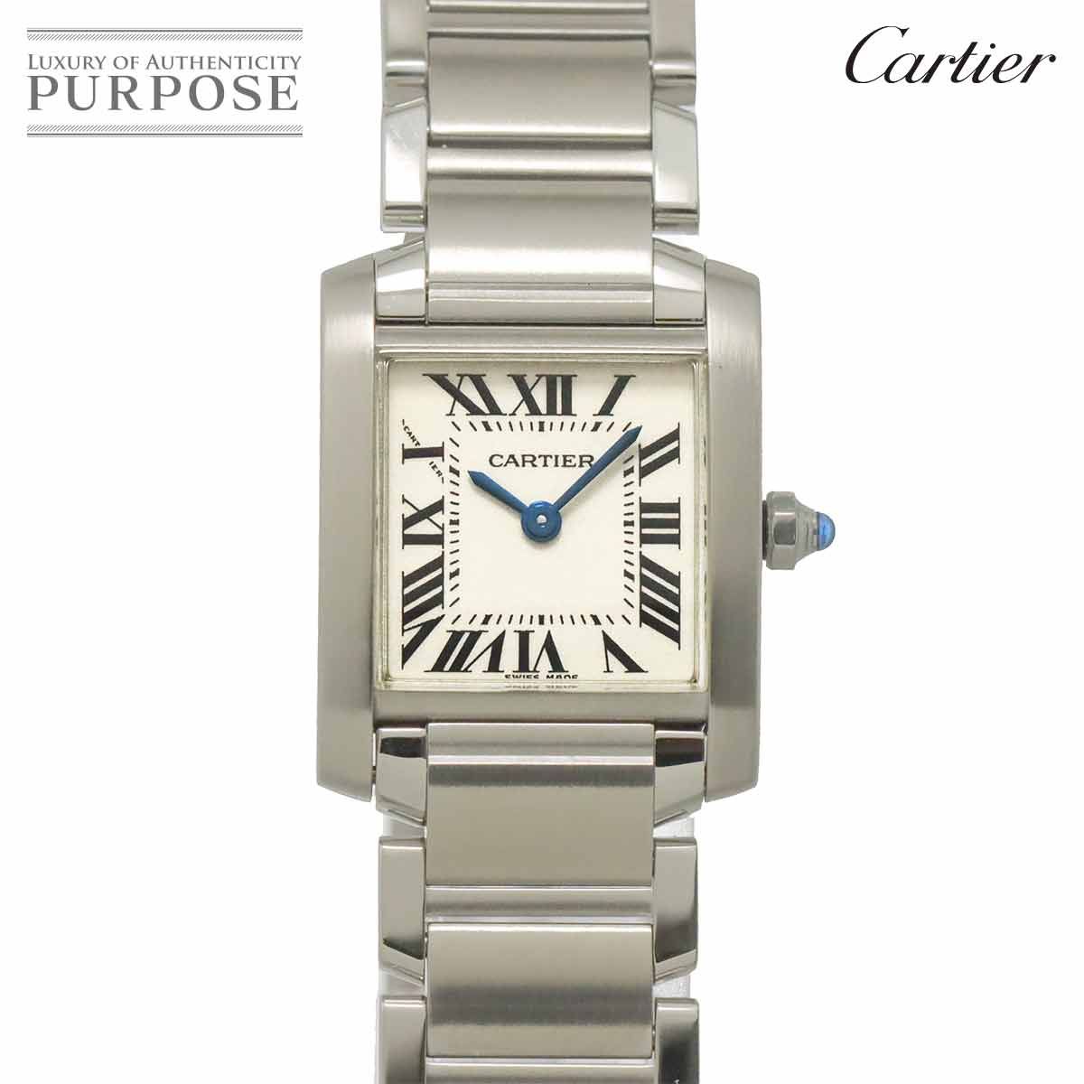 カルティエ Cartier タンクフランセーズSM W51008Q3 レディース 腕時計 アイボリー クォーツ ウォッチ Tank Francaise 90321440