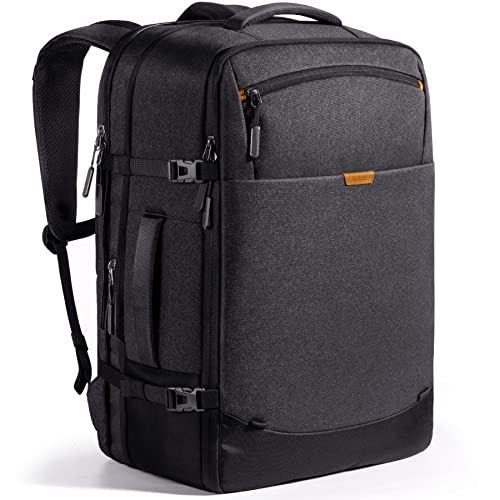 Inateck 38.5-46.2Lトラベルバックパック 拡張可能 機内持ち込み手荷物 ハンドラゲッジ トロリーストラップ付き 最大17.3インチラップトップ収納可能 盗難防止 撥水加工 耐衝撃 通勤 出張 通学 男女兼用 shu 3f4cce0a
