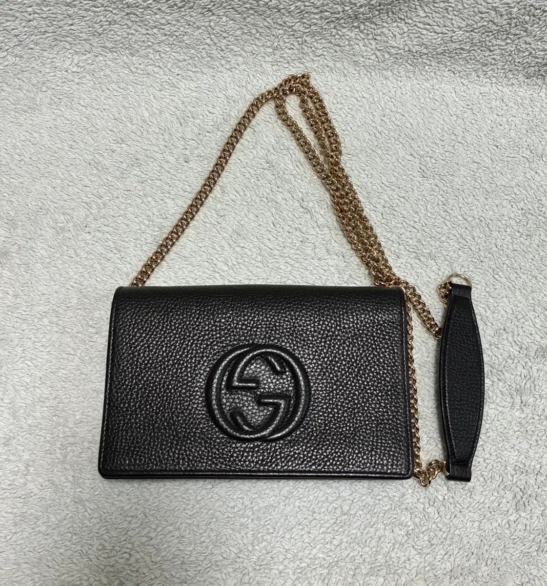 (正規品)グッチ ソーホー チェーン クロスバック ブラック