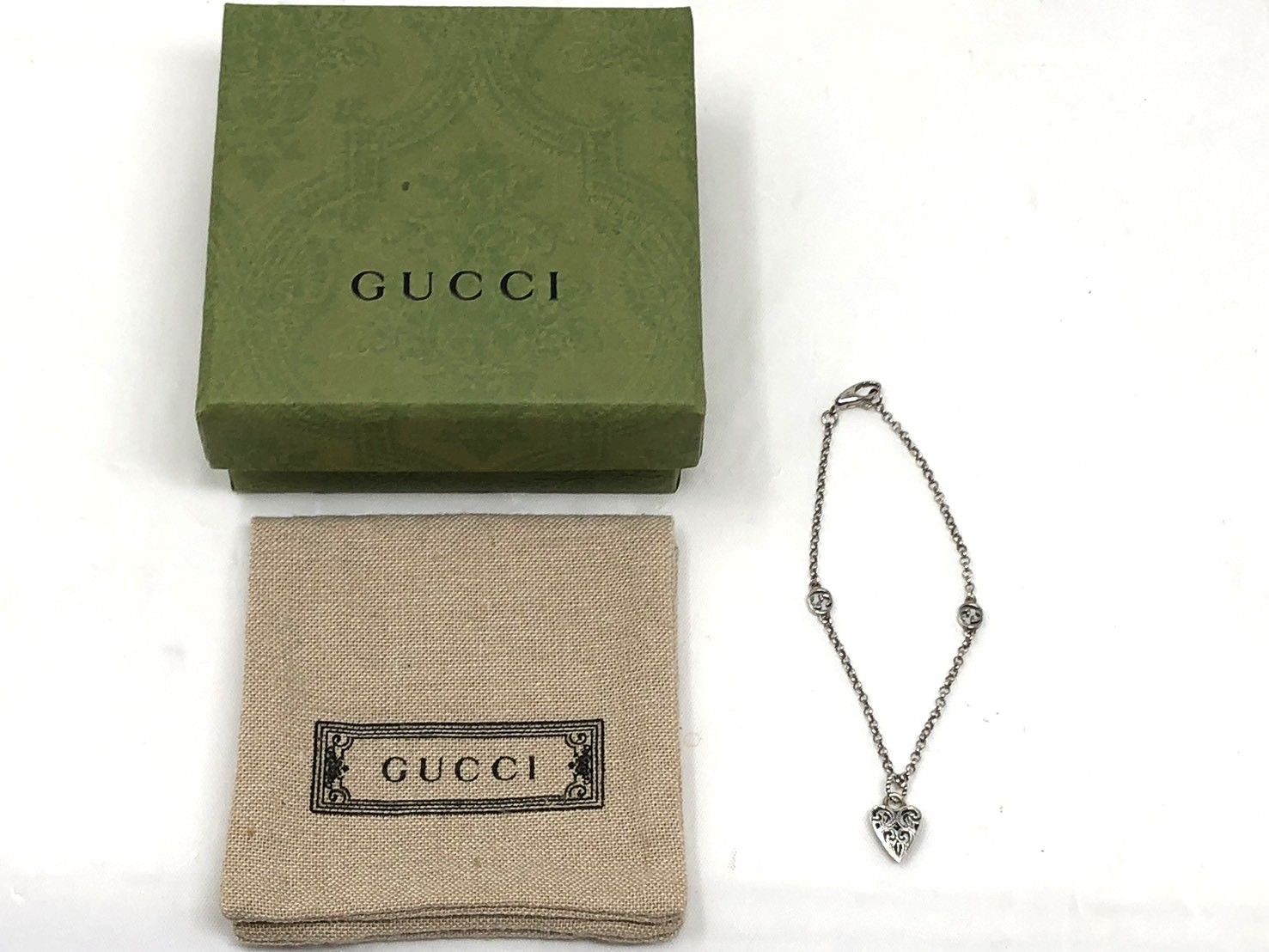 グッチ　インターロッキング　アラベスク　ブレスレット　925 ◇グッチ GUCCI ブレスレット インターロッキングG アラベスク ハート