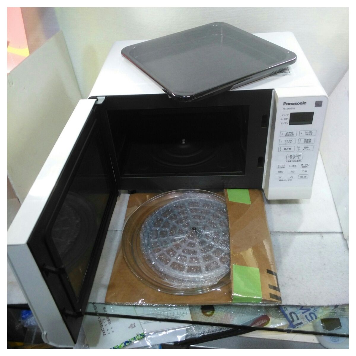 動作確認済】【中古】本体・ターンテーブル・角皿のみ パナソニック 