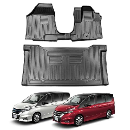 Shvgen適合対応ニッサン新型 セレナ C27 E-POWER専用 2016年8月～2022年11月SERENA C27 フロアマット 車種専用設計 3D TPE材質 耐摩擦 耐汚 取付簡単 カー用品（1-2列目） 0