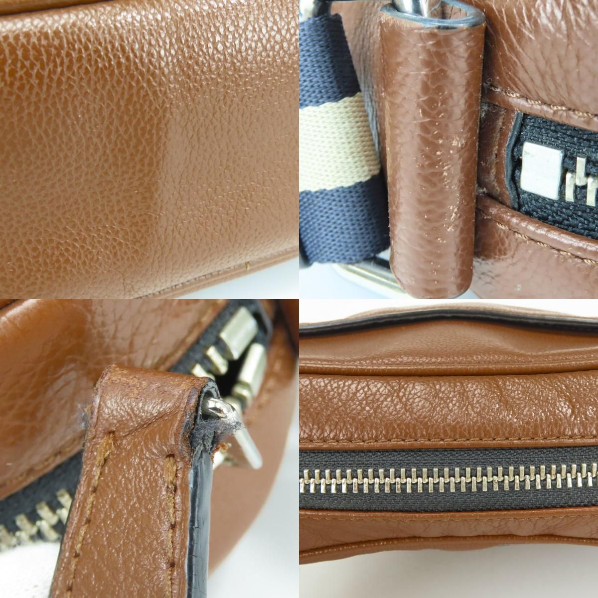 中古】 コーチ ショルダーバッグ F54782 レザー ブラウン シルバー金具 