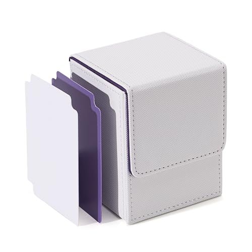 Venssu デッキケース トレカケース 縦入れ マグネット PU レザー 100枚