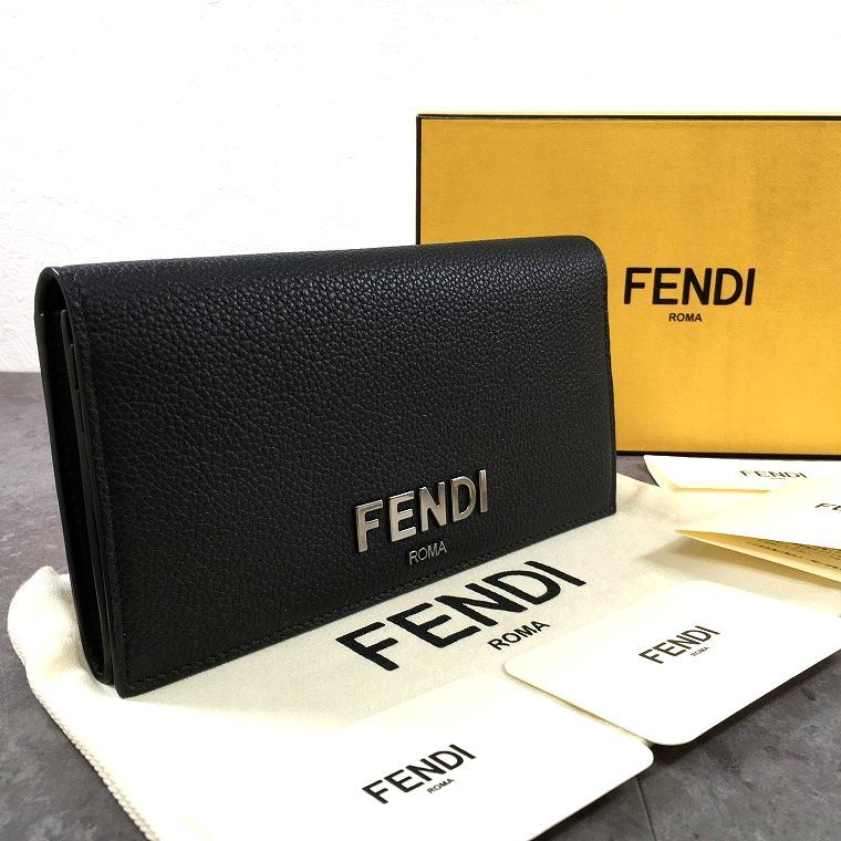 送料込み！ 極美品 FENDI 長財布 7M0264 ブラック 箱付き 381