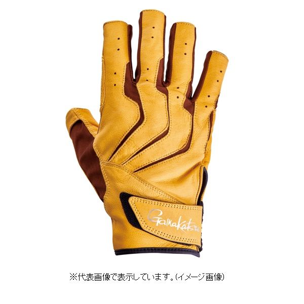 がまかつ 手袋 GM7307 ヘラ用グローブ(片手) 右 キャメル LL