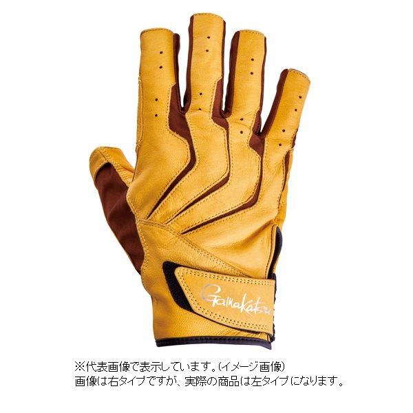 がまかつ 手袋 GM7307 ヘラ用グローブ(片手) 左 キャメル LL
