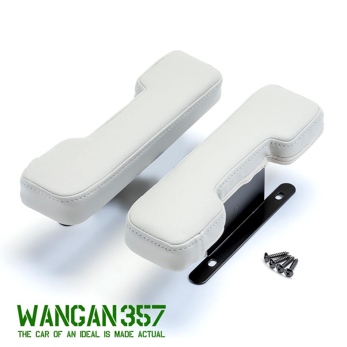 WANGAN357 DA17W エブリィワゴン エブリーワゴン ドアアームレスト ひじ掛け クッション グレー レザー 2Pセット