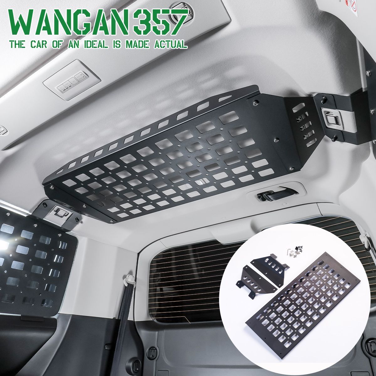 WANGAN357 デリカD:5 天井収納ラック ストレージラック 内装 ラゲッジ
