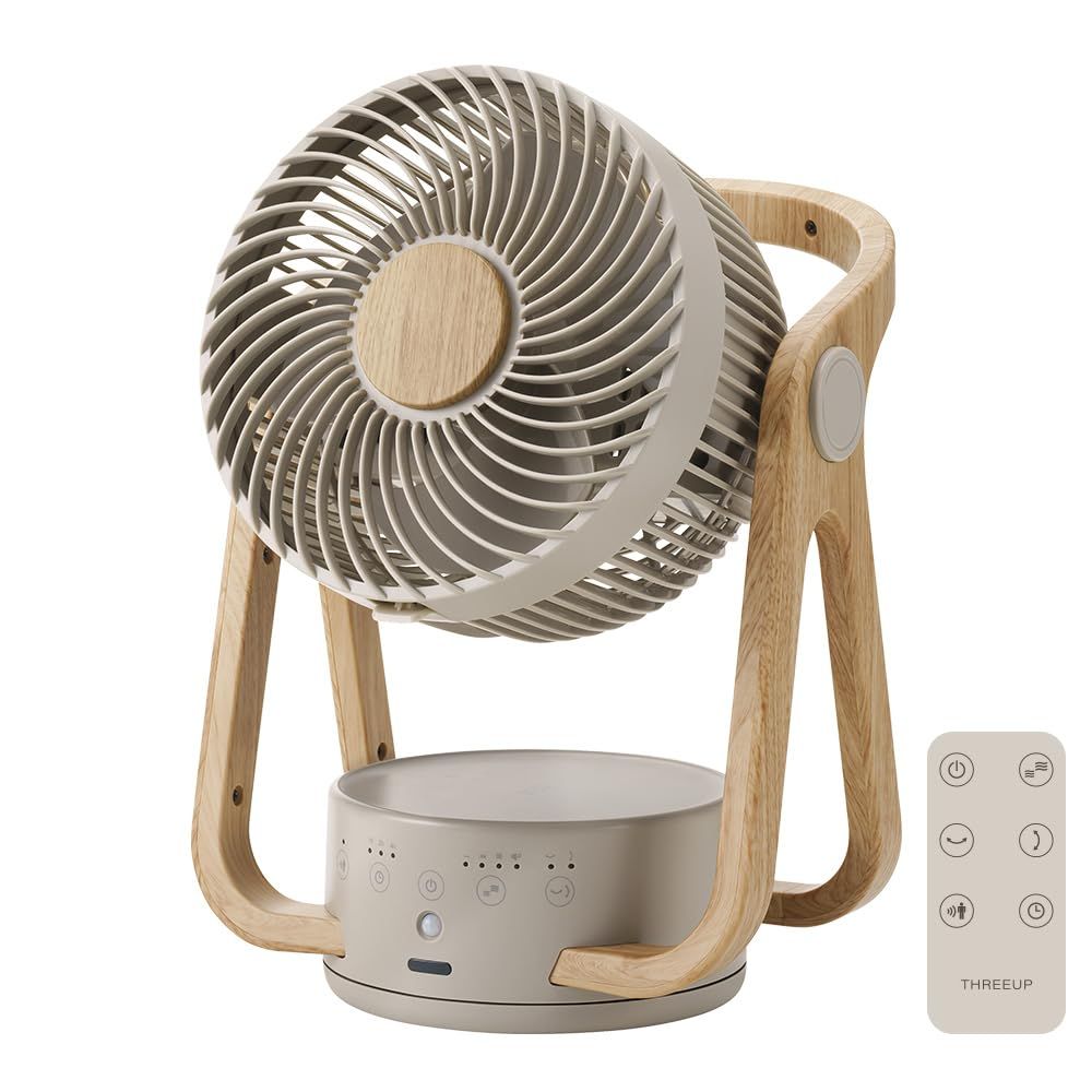 【Amazon.co.jp限定】スリーアップ 22畳 WOOD STYLE 節電センサー付 アロマ対応 AC サーキュレーター グレージュ CF-AZ0615GG 0