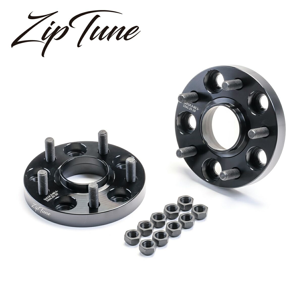ZIPTUNE ワイトレ ワイドトレッドスペーサー 20mm PCD114.3 5穴 ハブ径60.1 M12×1.25 スイフトスポーツ ZC32S ZC33S 全年式 全グレード