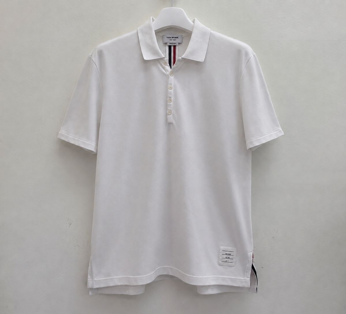 中古 トム・ブラウン 半袖 カラーTシャツ 白 メンズ リラックスフィット MJP042A