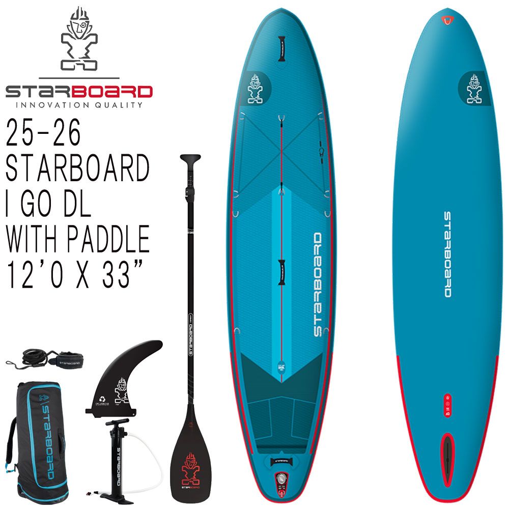 25-26 STARBOARD I GO WITH PADDLE DELUXE LITE 12'0 X 33/スターボード アイゴー デラックスライト インフレータブル パドルボード サップ SUP パドルセット 83,853円