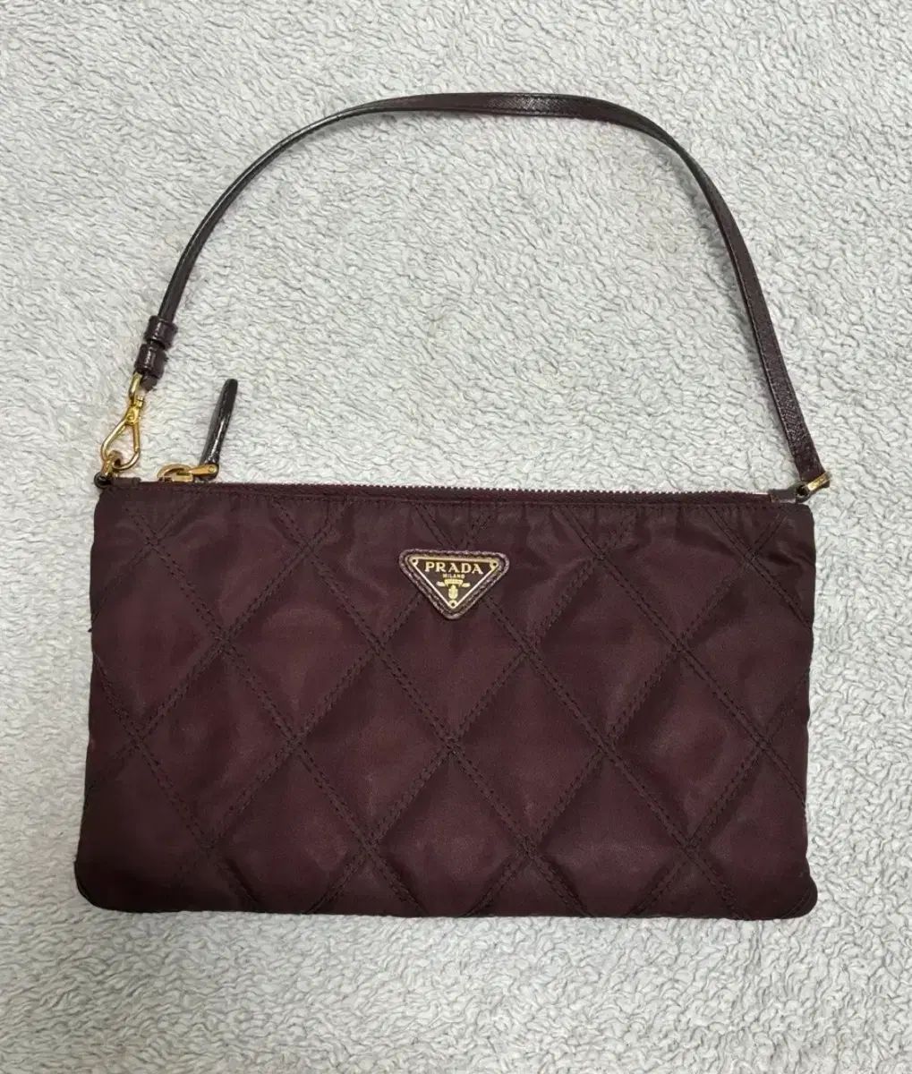 (正規品)PRADA プラダ ポコノ ミニ ショルダ—バッグ バーガンディ