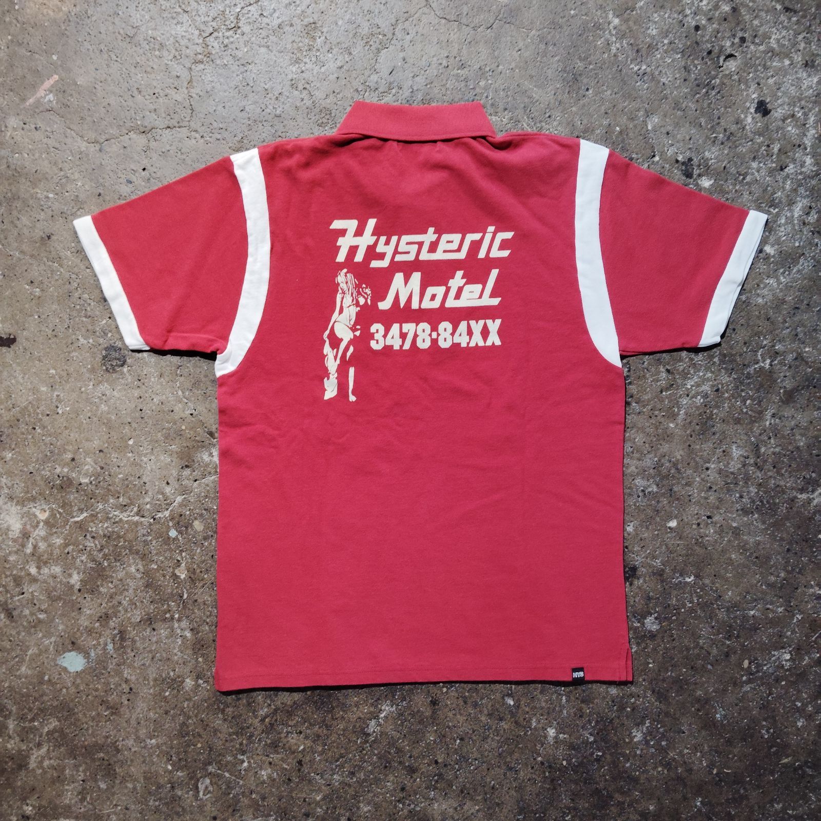 HYSTERIC GLAMOUR 24ss Hysteric Motel ポロシャツ バックプリント
