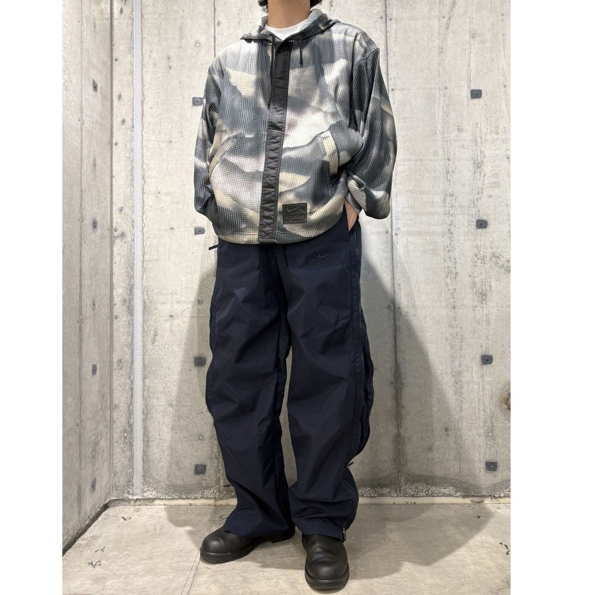Stussy×NIKE Ghillie All-Over Print Hoodieメッシュパーカーフーディ HQ8537-900 8069000145632