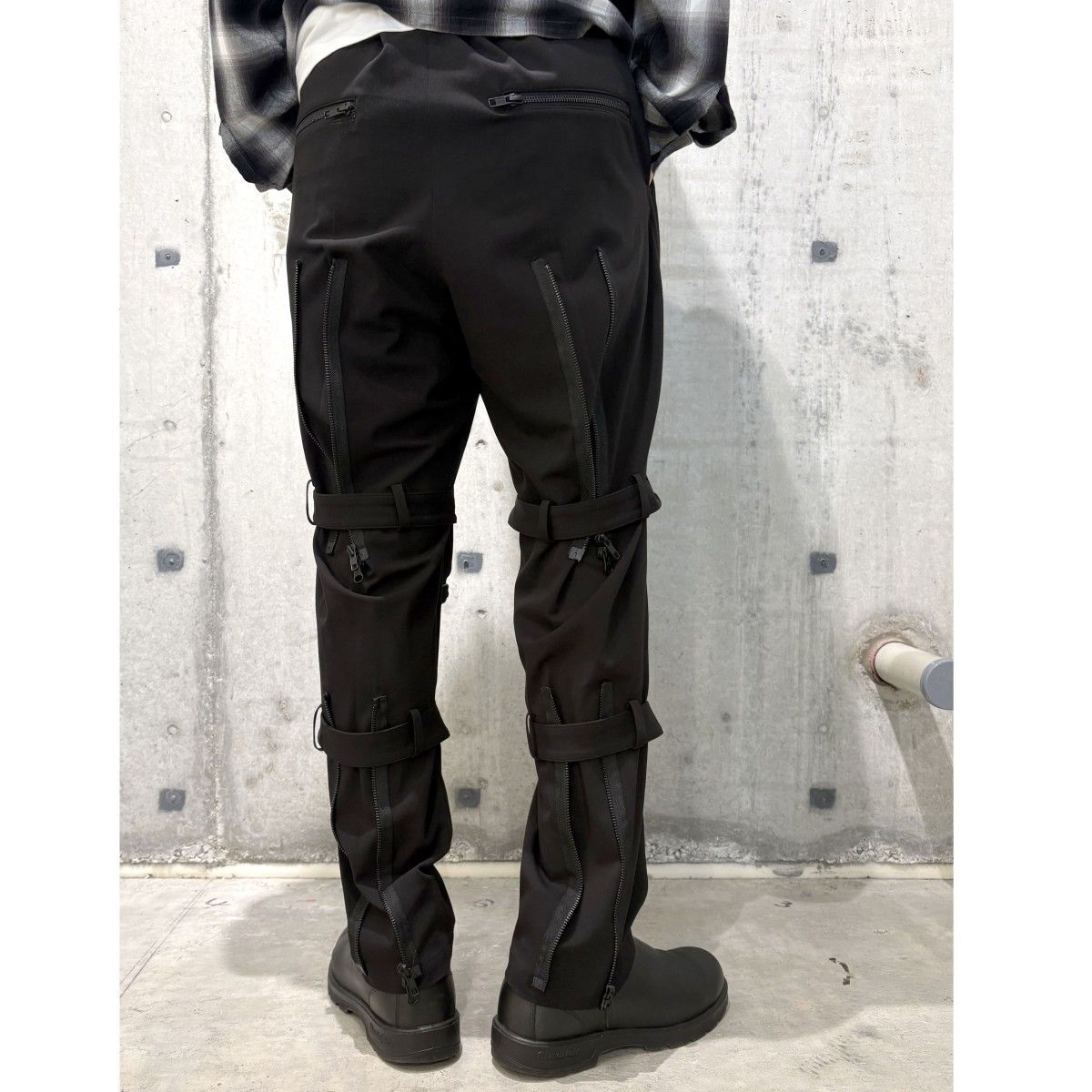 s’yte Yohji Yamamoto Pe／Rayon Gabardine Stretch Bandage Tapered Pantsストレッチテーパードボンテージパンツ UV-P61-912 8069000145601